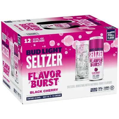 Bud Light Seltzer Black Cherry 12 Pack 12 oz Cans
