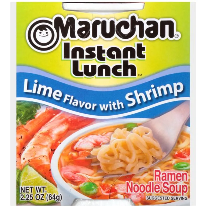 Maruchan Instant Lunch Lime Flavor with Shrimp Ramen Noudle Soup view 1