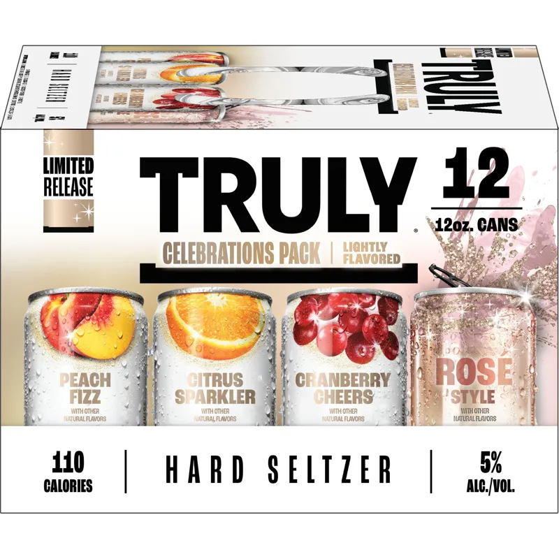 TRULY Hard Seltzer Holiday Variety Party Spiked & Sparkling Water view 1