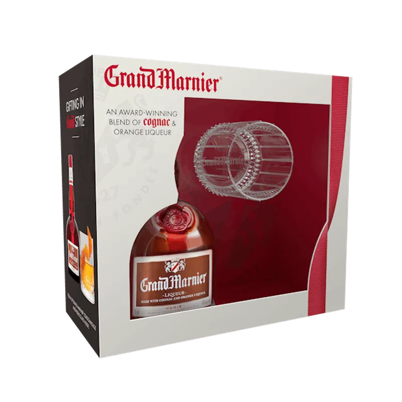 Grand Marnier Cordo Rouge Rocks Glass Gift Set view 1