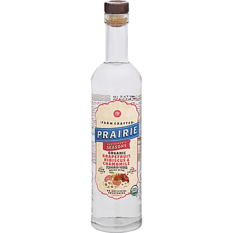 Prairie Organic Sustainable Seasons Grapefruit Hibiscus Chamomile Flavored Vodka view 1