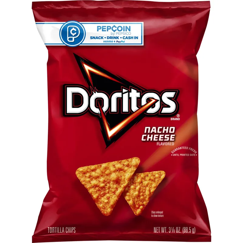 Doritos Nacho Cheese Flavored Tortilla Chips Bag view 1