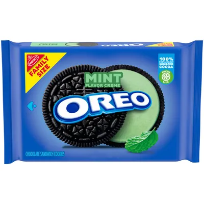 OREO Mint Flavored Creme Chocolate Sandwich Cookies Family Size 18.71 oz