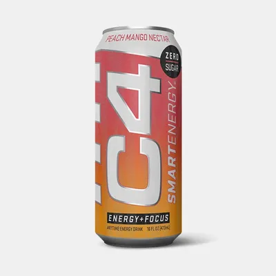 C4 Smart Energy Mango Nectar Sparkling Energy Drink 16oz Can