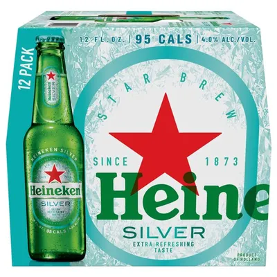 Heineken Silver 12 Pack 12 oz Bottles