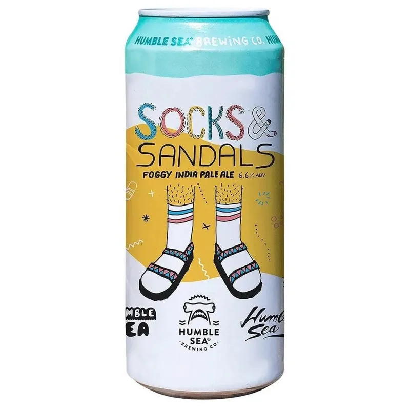 Humble Sea Brewing Socks & Sandals Foggy IPA view 1