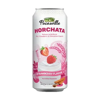 Pocasville Horchata Strawberry 16.5 oz Can