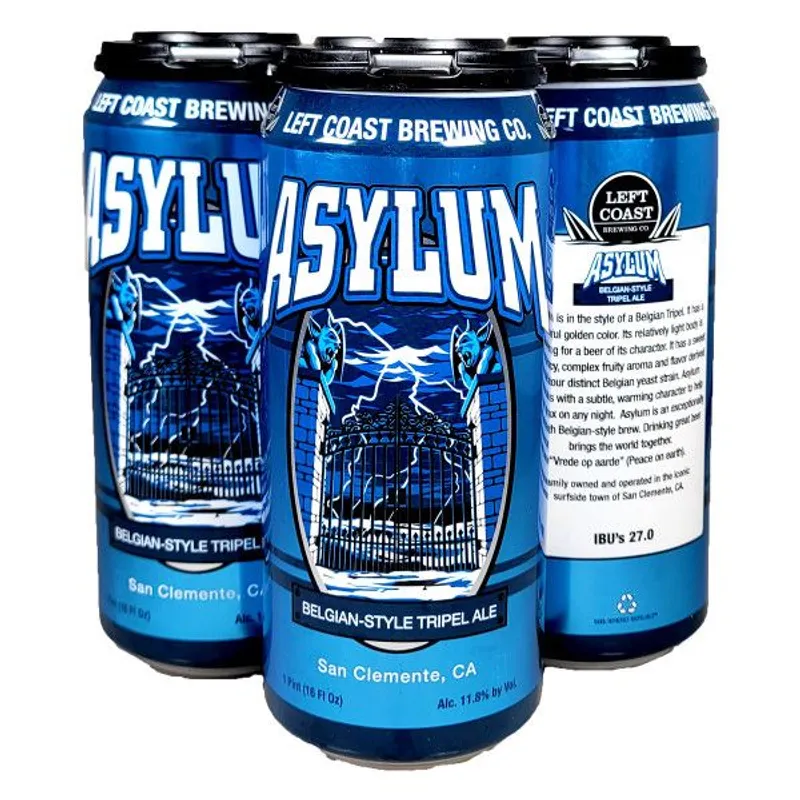 Left Coast Brewing Asylum Belgian-Style Tripel Ale view 1