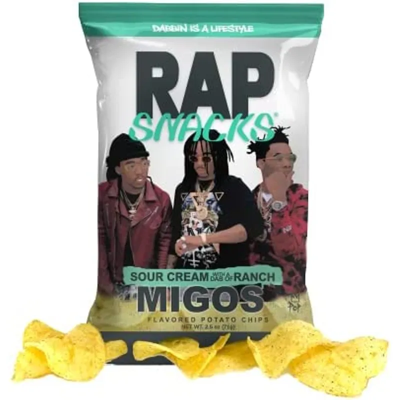 Rap Snacks Potato Chips Migos Sour Cream & Onion view 1