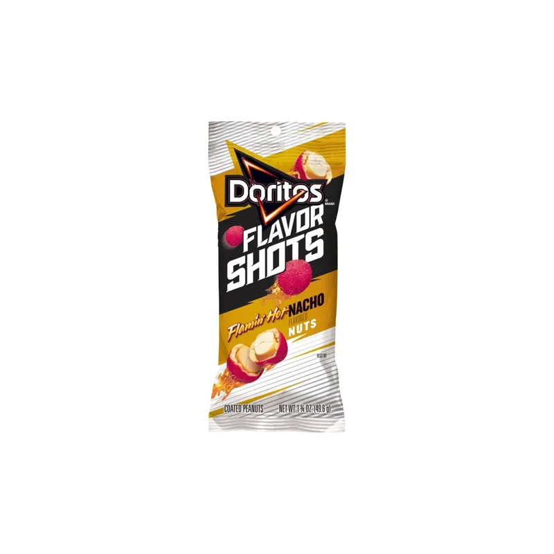 Doritos Flavor Shots Flamin' Hot Nacho Cheese Flavored Nuts Bag view 1