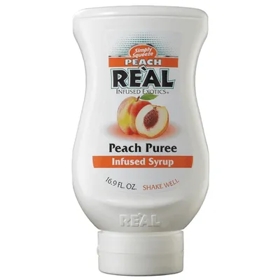 Simply Squeeze Real Peach Puree Infused Syrup 16.9 oz