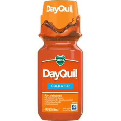 Vicks Dayquil Cold N Flu Liquid 4oz Bottle