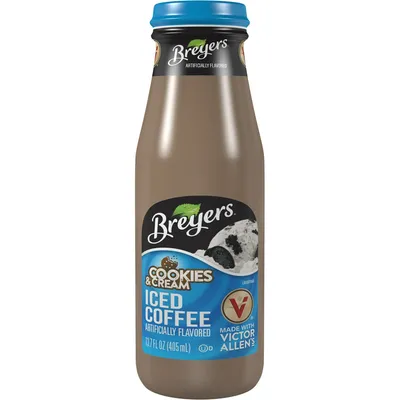 Victor Allen's Iced Coffee Breyers Cookies & Cream 13.7oz Bottle