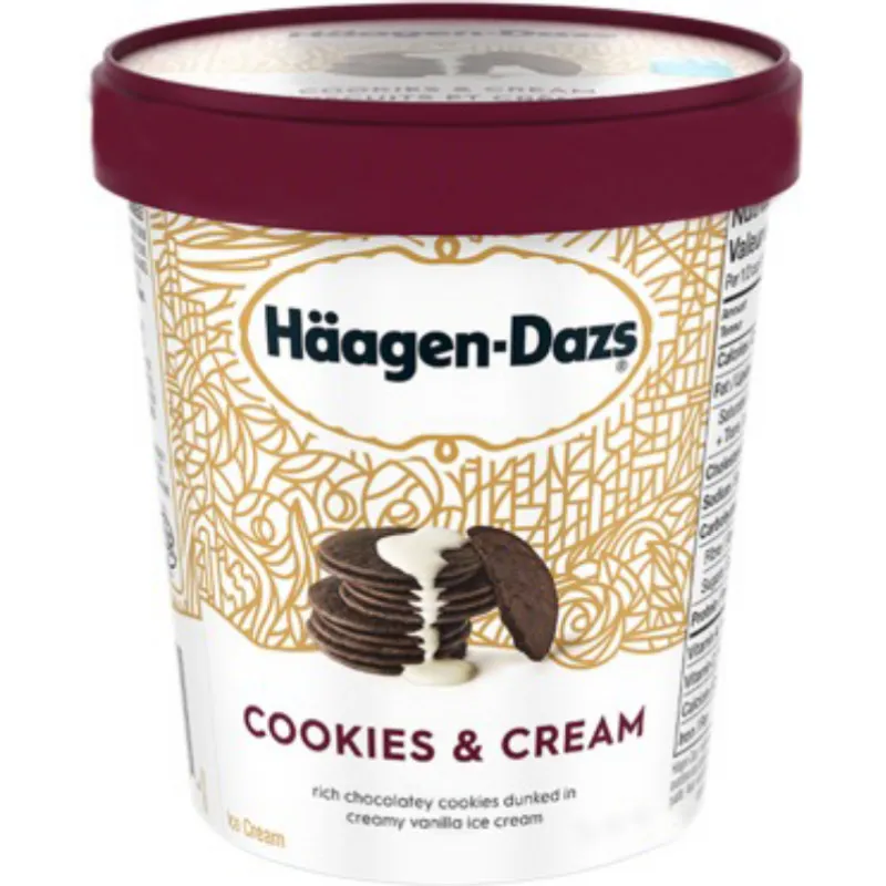 Haagen-Dazs Ice Cream Cookies & Cream view 1