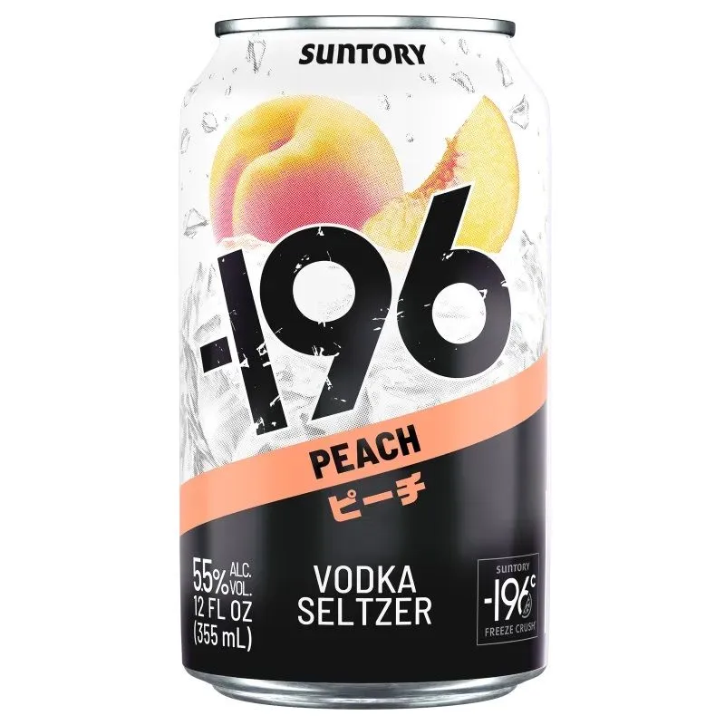 Suntory -196 Peach Vodka Seltzer view 1