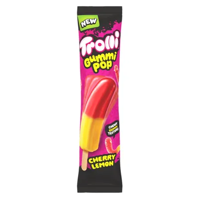 Trolli Gummi Pop Cherry Lemon 3 oz