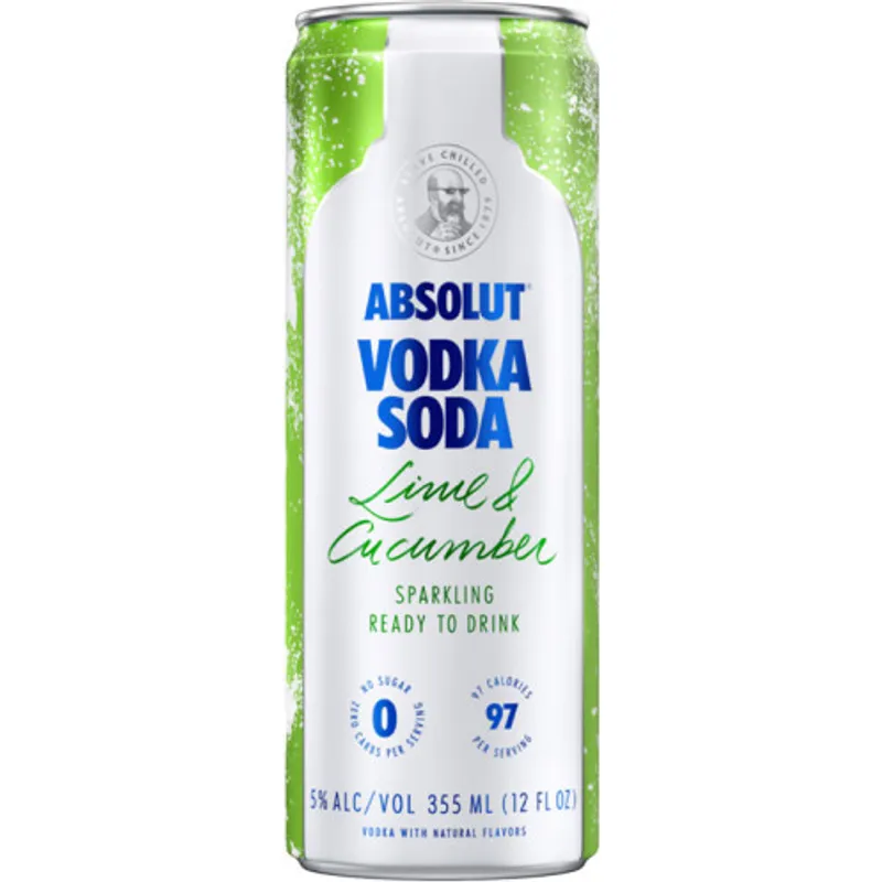 Absolut Vodka Soda Lime & Cucumber view 1