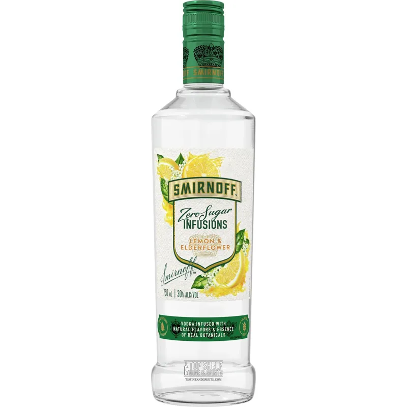 Smirnoff Zero Sugar Infusions Lemon & Elderflower view 1