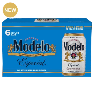 Modelo Especial Lager Mexican Beer 6 Pack 12oz Cans 4.4% ABV