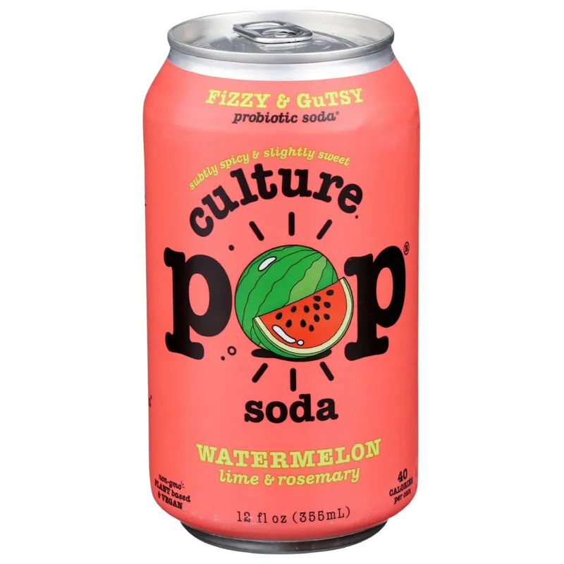 Culture Pop Watermelon Lime Probiotic Soda view 1