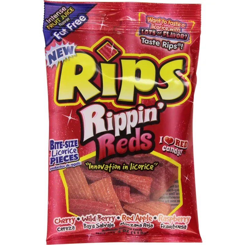 Rips Rippin Reds Licorice Candy view 1