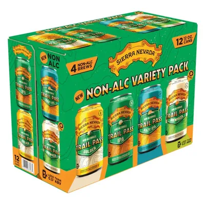 Sierra Nevada Trail Pass Non-Alcoholic Variety Pack 12x 12 oz cans