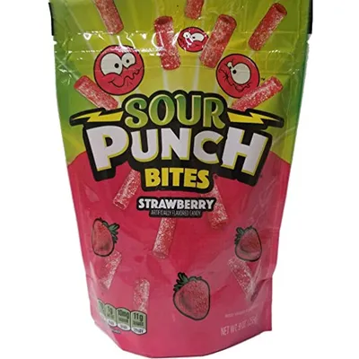 Sour Punch Strawberry Bites 9oz Bag